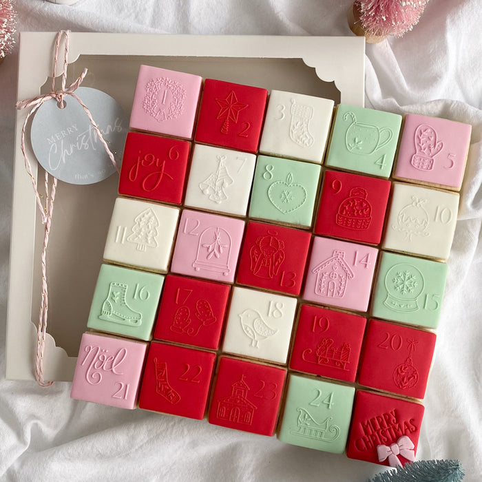 Cookie Advent Calendar Minty Pink