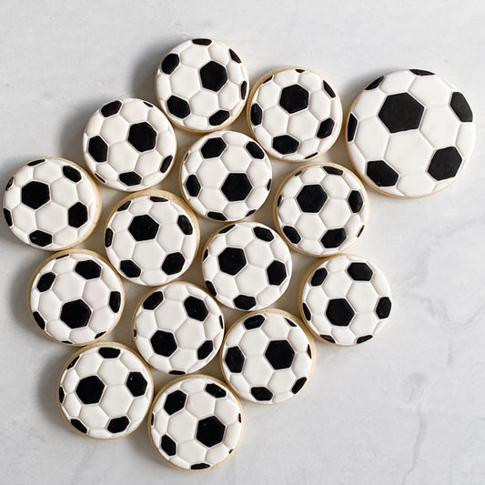Mini Soccer Ball Sugar Cookies