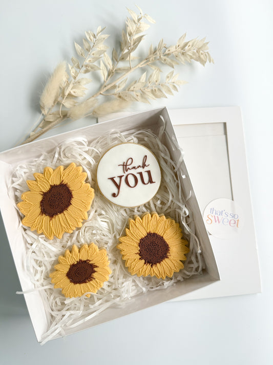 Sunflower Thank You Cookies