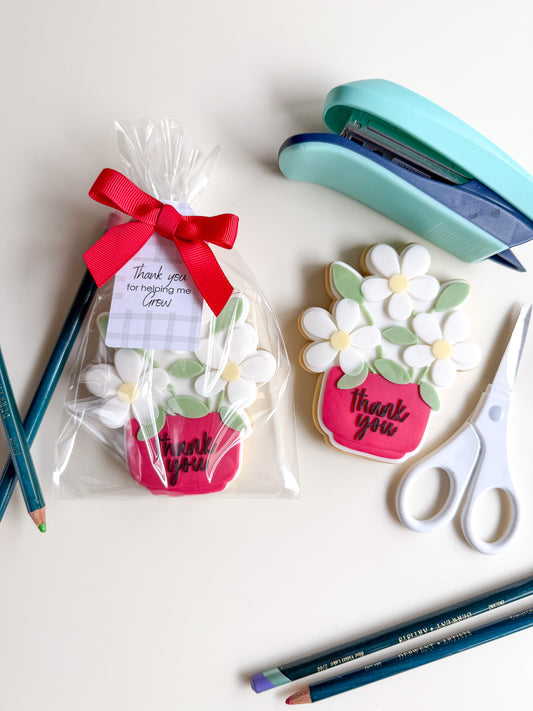 Thank you for Helping me Grow Sugar Cookie